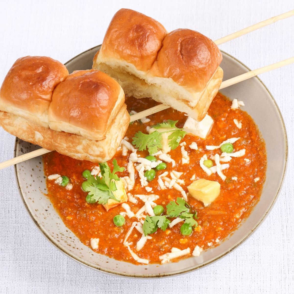 Cheese Masala Pav Bhaji