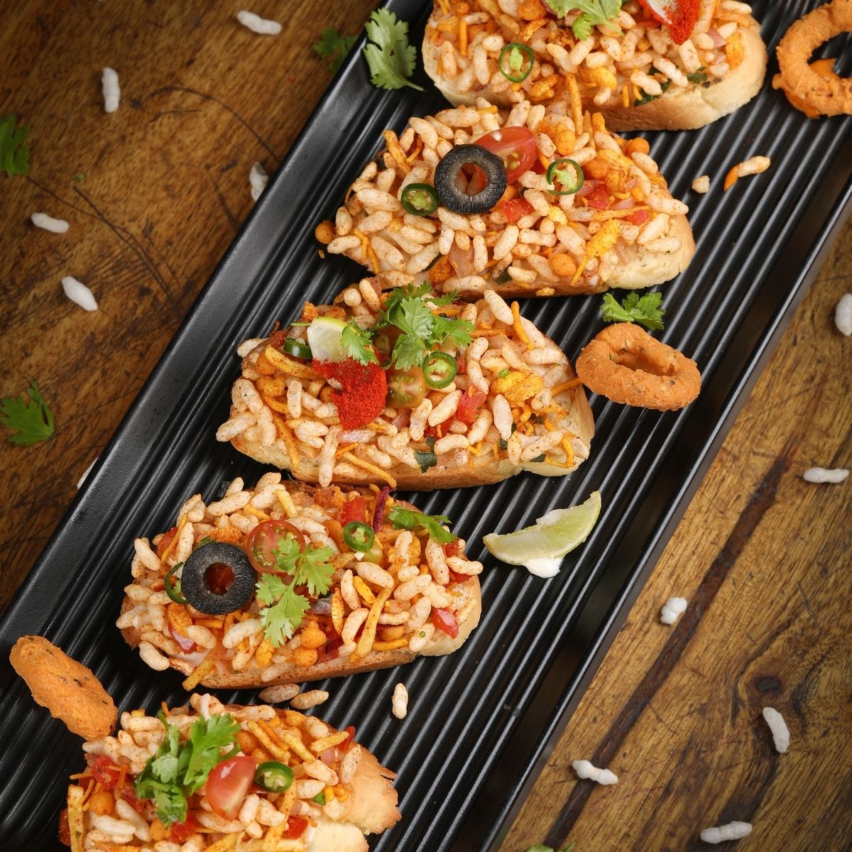 Bhel Puri Bruschettas